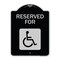 Signmission Designer Series-Graphic Handicapped Reserved Black & Silver Alum, 24" x 18", BS-1824-9973 A-DES-BS-1824-9973 - alternate 1